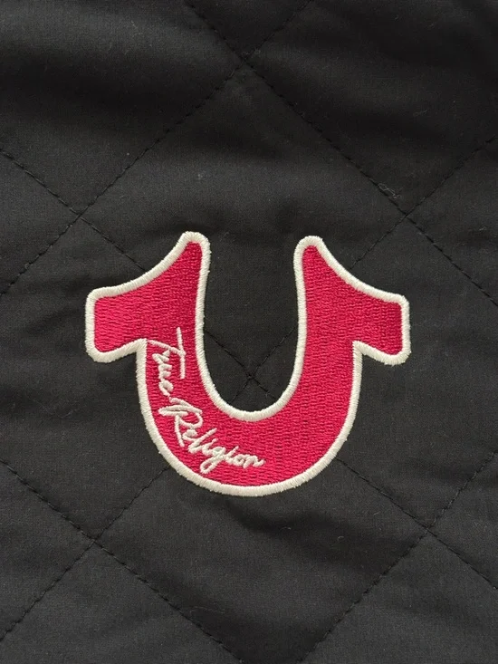 TRUE RELIGION Horseshoe Quilted Black Zip Up Bomber Jacket--NWT--M - Picture 10 of 16